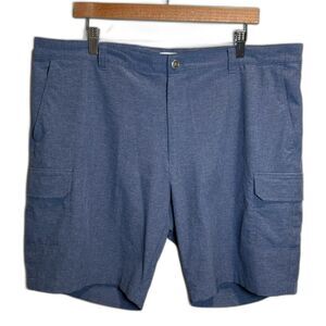 Peter Millar Blue Chambray Shorts Size 40 Golf Casual Athletic Sports Outdoor